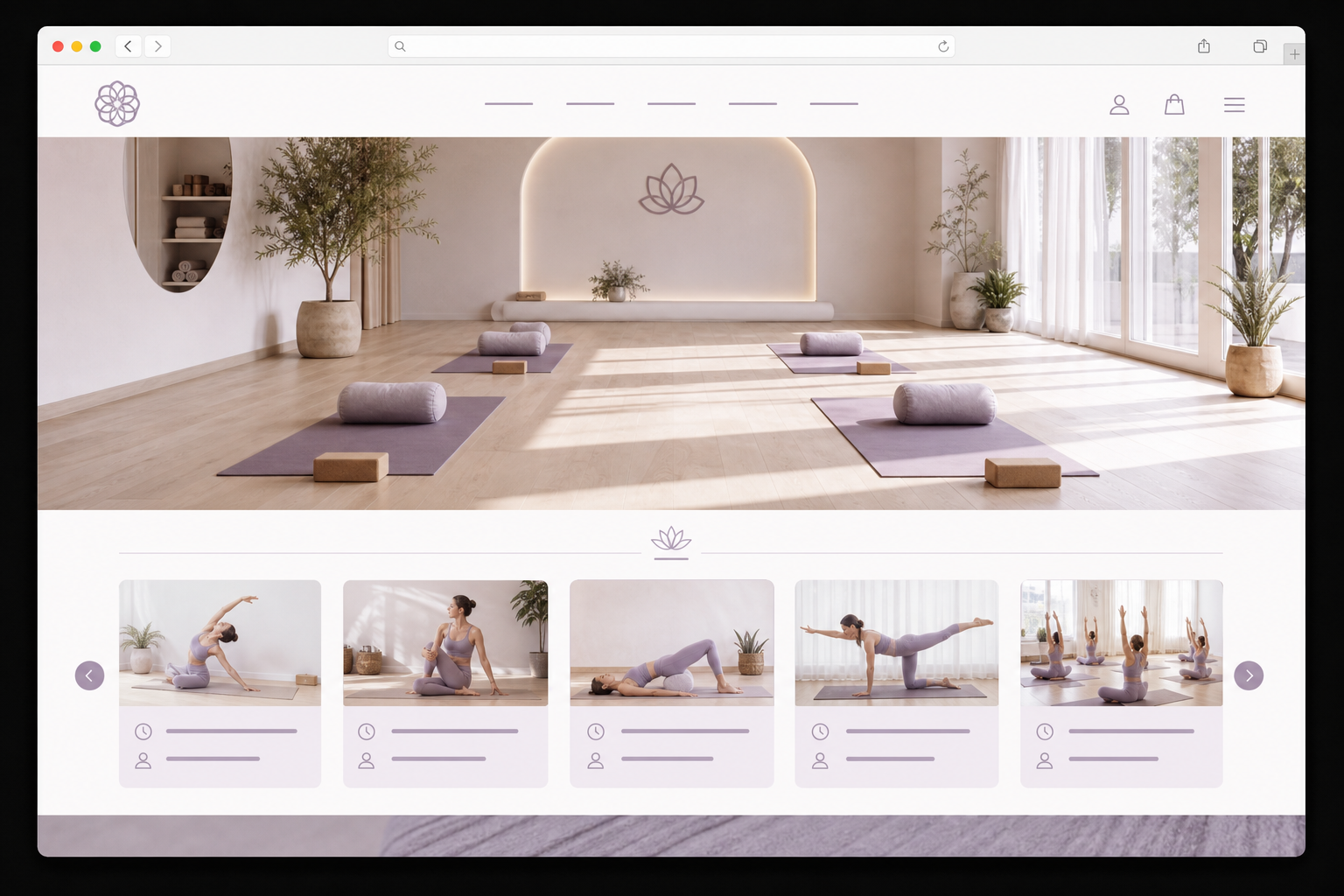 Yoga & Pilates Studio Website
